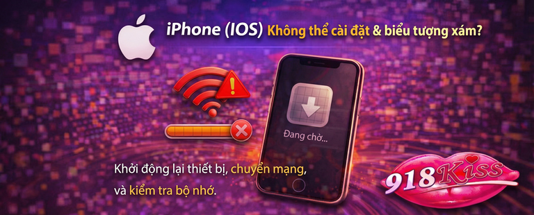 Không thể cài đặt và biểu tượng màu xám